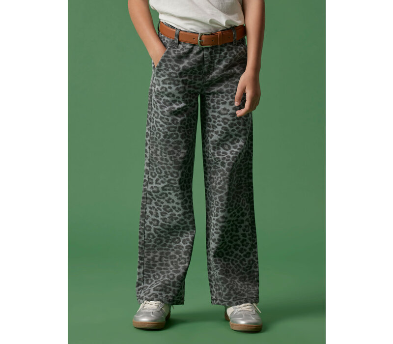Name it NKFROSE WIDE TWI PANTS 4444-TD NOOS Night Owl GREY LEOPARD