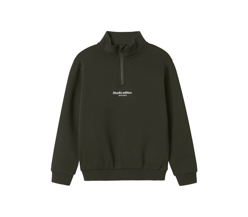 Name it NKMBRODY LS NREG SWEAT ZIP BRU NOOS Rosin