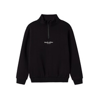 Name it NKMBRODY LS NREG SWEAT ZIP BRU NOOS Black W. WHITE PRINT
