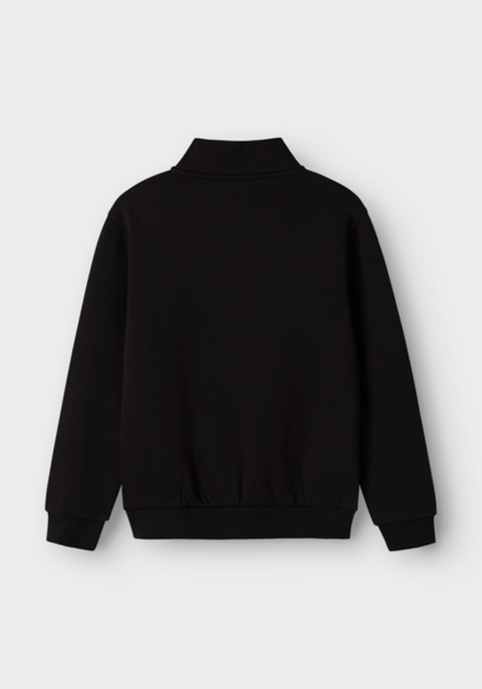 Name it NKMBRODY LS NREG SWEAT ZIP BRU NOOS Black W. WHITE PRINT