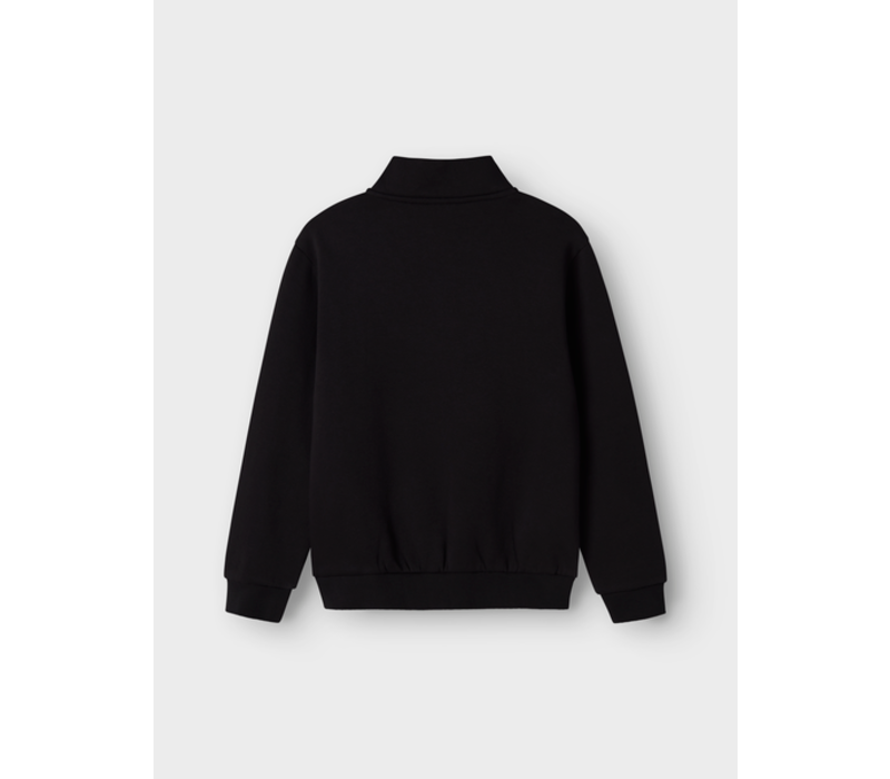 Name it NKMBRODY LS NREG SWEAT ZIP BRU NOOS Black W. WHITE PRINT