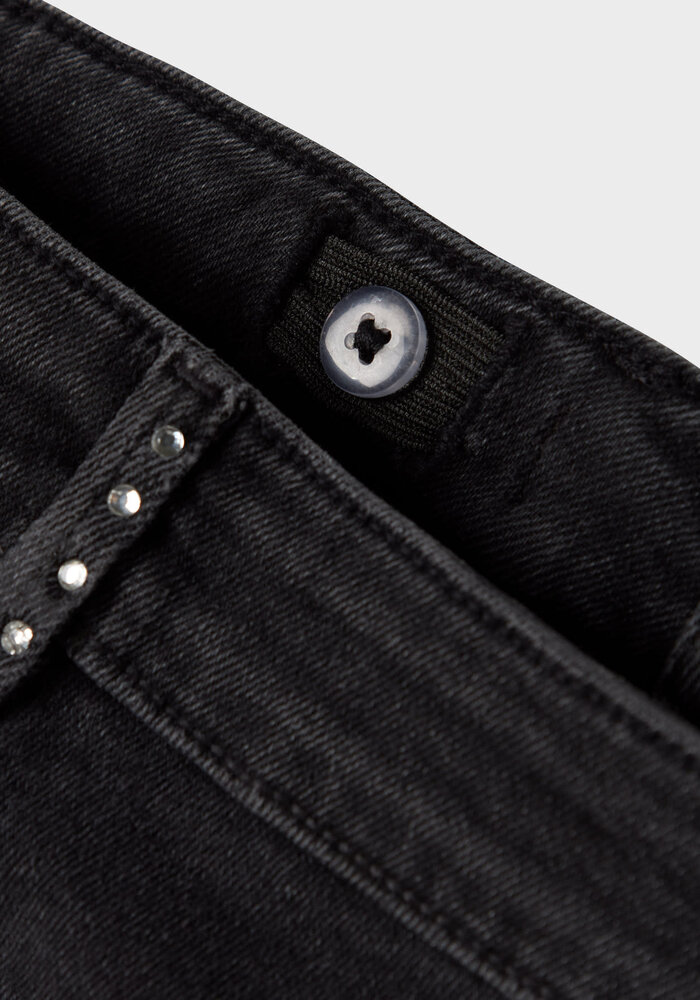 Name it NKFROSE WIDE RHINESTONE JEANS 8810-BF O Black
