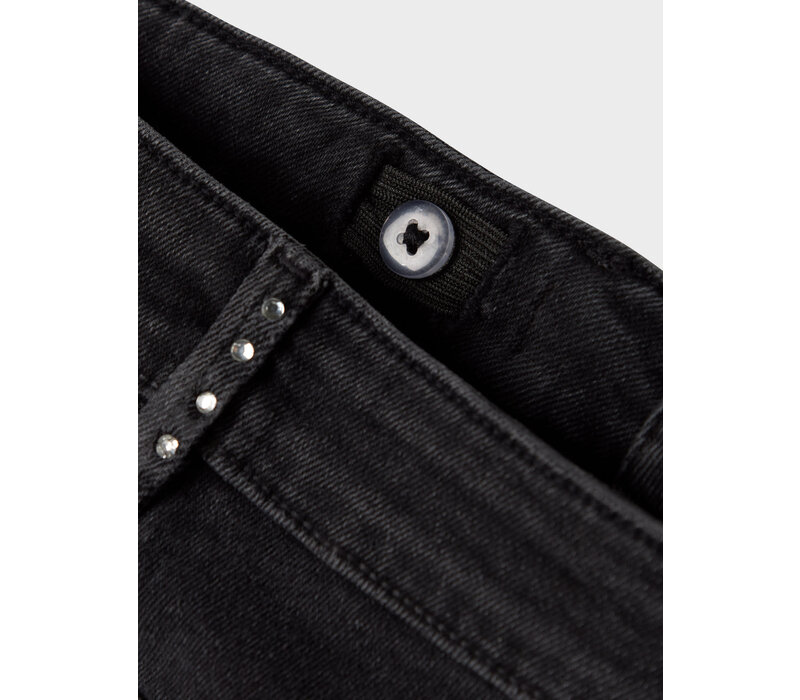 Name it NKFROSE WIDE RHINESTONE JEANS 8810-BF O Black