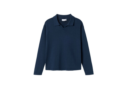 Name it Name it NKMODELAS LS KNIT POLO Insignia Blue