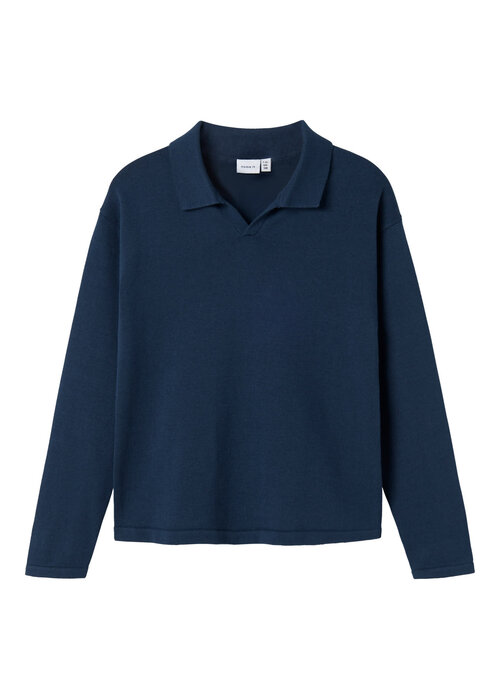 Name it Name it NKMODELAS LS KNIT POLO Insignia Blue