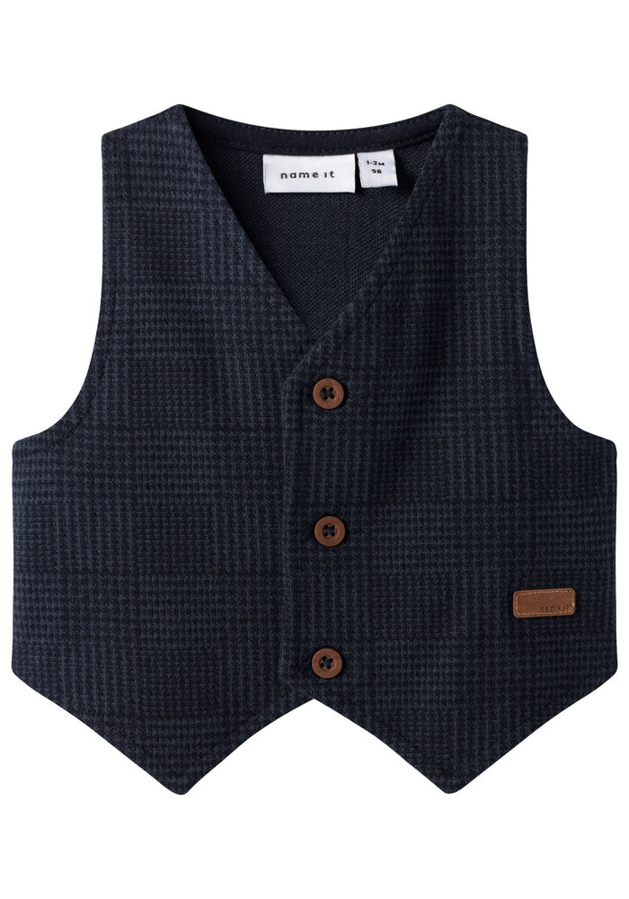 Name it NBMROBINO WAISTCOAT Navy Blazer Check