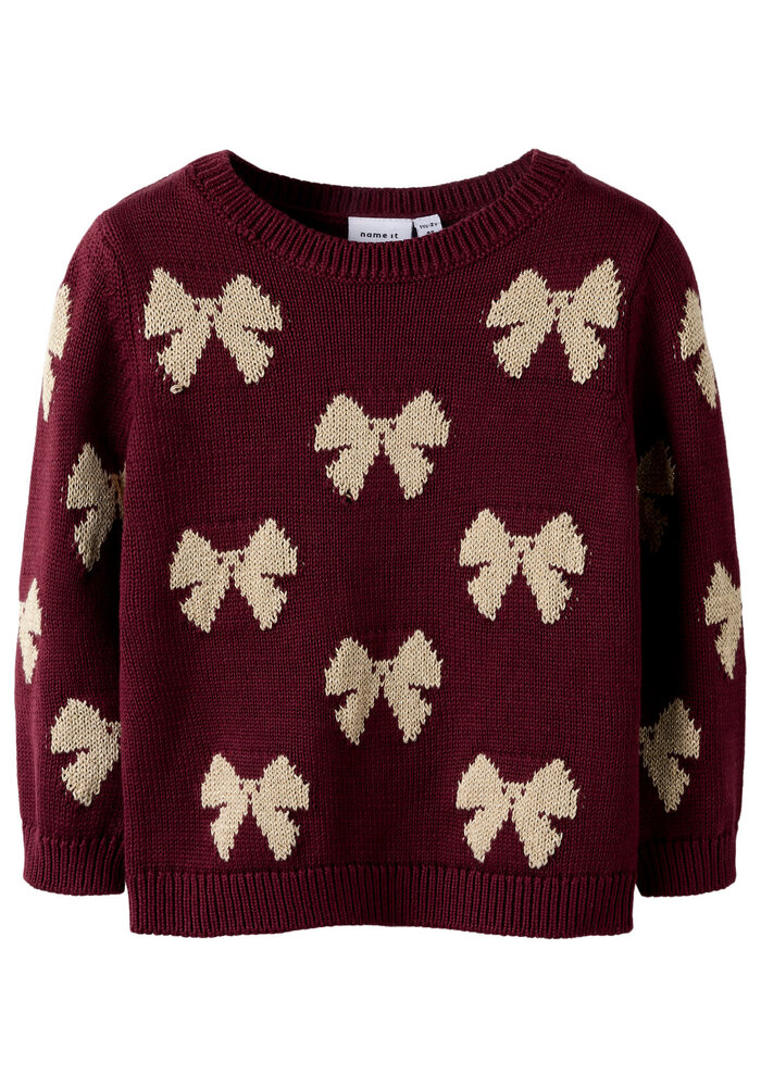 Name it NMFREKKA LS KNIT Burgundy