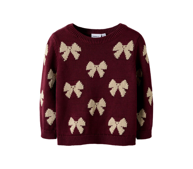 Name it NMFREKKA LS KNIT Burgundy