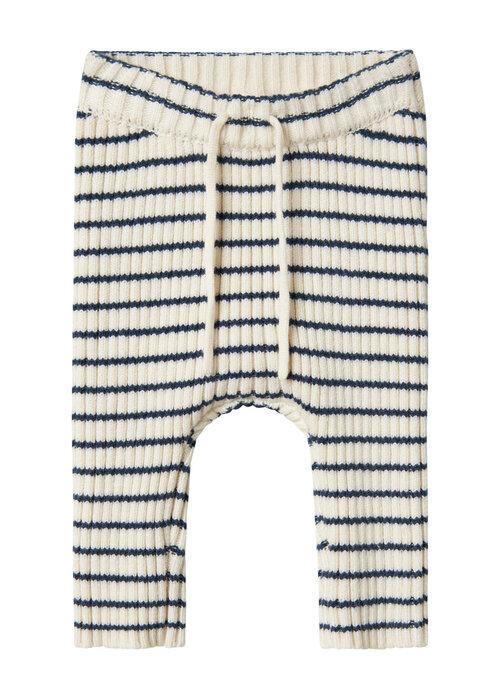 Name it Name it NBMOSTRIPE KNIT PANT Insignia Blue CLOUD DANCER