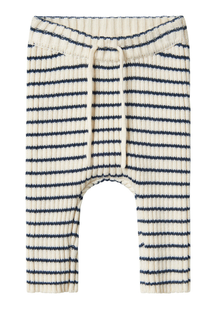 Name it NBMOSTRIPE KNIT PANT Insignia Blue CLOUD DANCER