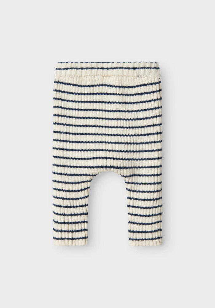 Name it NBMOSTRIPE KNIT PANT Insignia Blue CLOUD DANCER