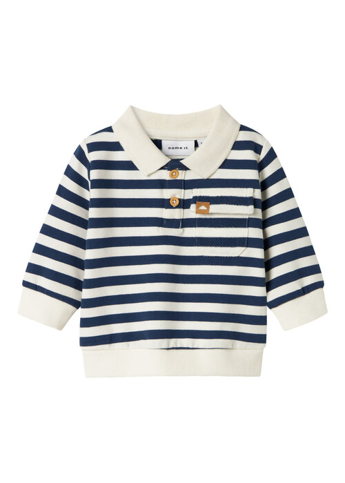 Name it Name it NBMNILSEN LS POLO SWEAT UNB Insignia Blue