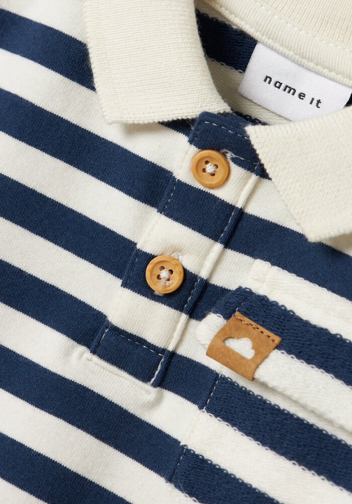 Name it NBMNILSEN LS POLO SWEAT UNB Insignia Blue