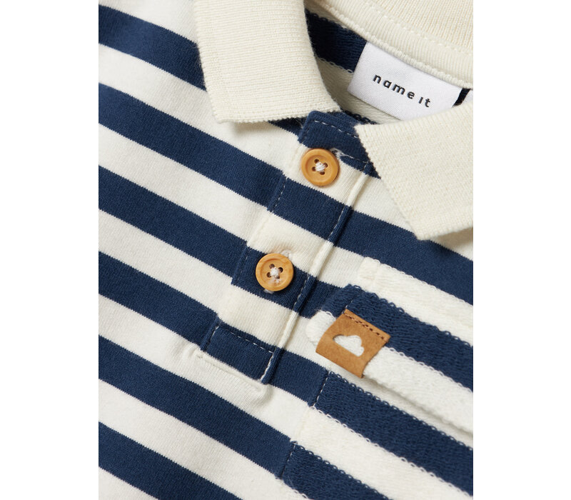 Name it NBMNILSEN LS POLO SWEAT UNB Insignia Blue