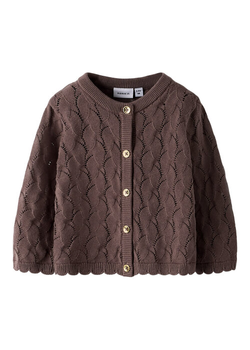 Name it Name it NBFNAJSA LS KNIT CARD Peppercorn