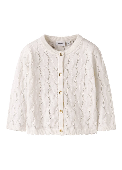 Name it Name it NBFNAJSA LS KNIT CARD Cloud Dancer