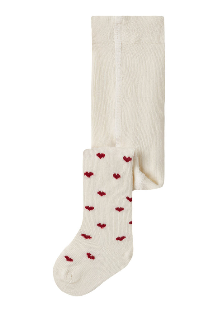 Lil' Atelier NBFREBA LEN PANTYHOSE LIL Turtledove RED HEARTS