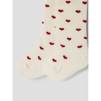 Lil' Atelier NBFREBA LEN PANTYHOSE LIL Turtledove RED HEARTS