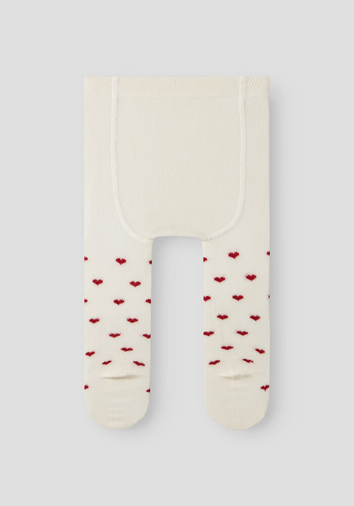 Lil' Atelier NBFREBA LEN PANTYHOSE LIL Turtledove RED HEARTS