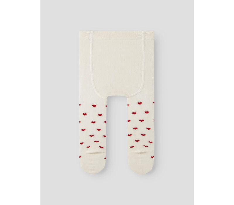 Lil' Atelier NBFREBA LEN PANTYHOSE LIL Turtledove RED HEARTS