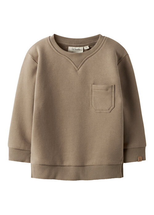 Lil' Atelier Lil' Atelier NMMILONDON RIM LS LOOSE SWEAT LIL Sepia Tint