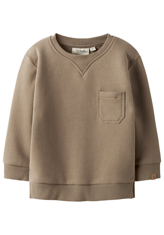 Lil' Atelier NMMILONDON RIM LS LOOSE SWEAT LIL Sepia Tint