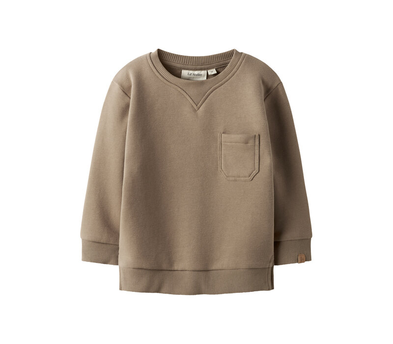 Lil' Atelier NMMILONDON RIM LS LOOSE SWEAT LIL Sepia Tint