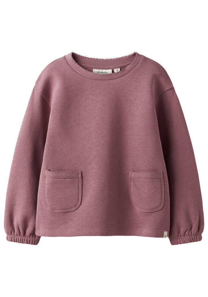 Lil' Atelier NMFKILANO RUT LS LOOSE SWEAT LIL Nostalgia Rose