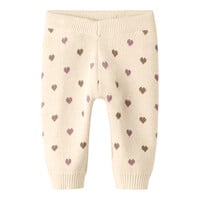 Lil' Atelier NBFSARAN KNIT PANT HEART LIL Turtledove SEPIA TINT