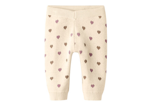 Lil' Atelier Lil' Atelier NBFSARAN KNIT PANT HEART LIL Turtledove SEPIA TINT