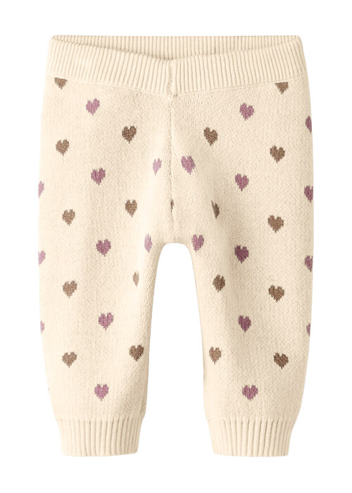 Lil' Atelier Lil' Atelier NBFSARAN KNIT PANT HEART LIL Turtledove SEPIA TINT