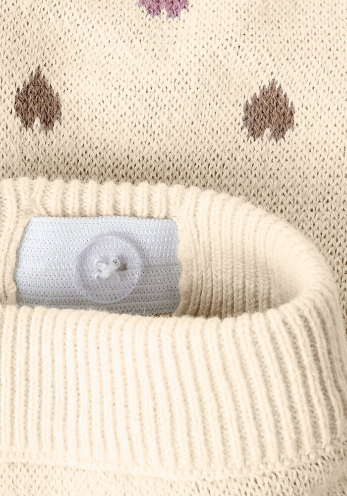 Lil' Atelier NBFSARAN KNIT PANT HEART LIL Turtledove SEPIA TINT