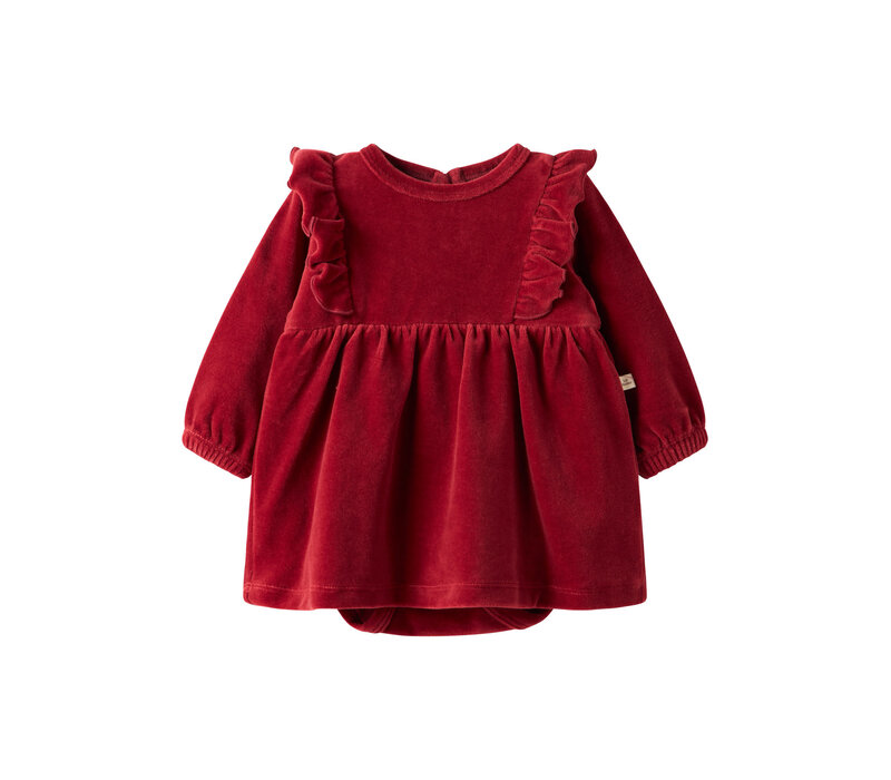 Lil' Atelier NBFSAGA SAG LS BODY DRESS LIL Red Dahlia
