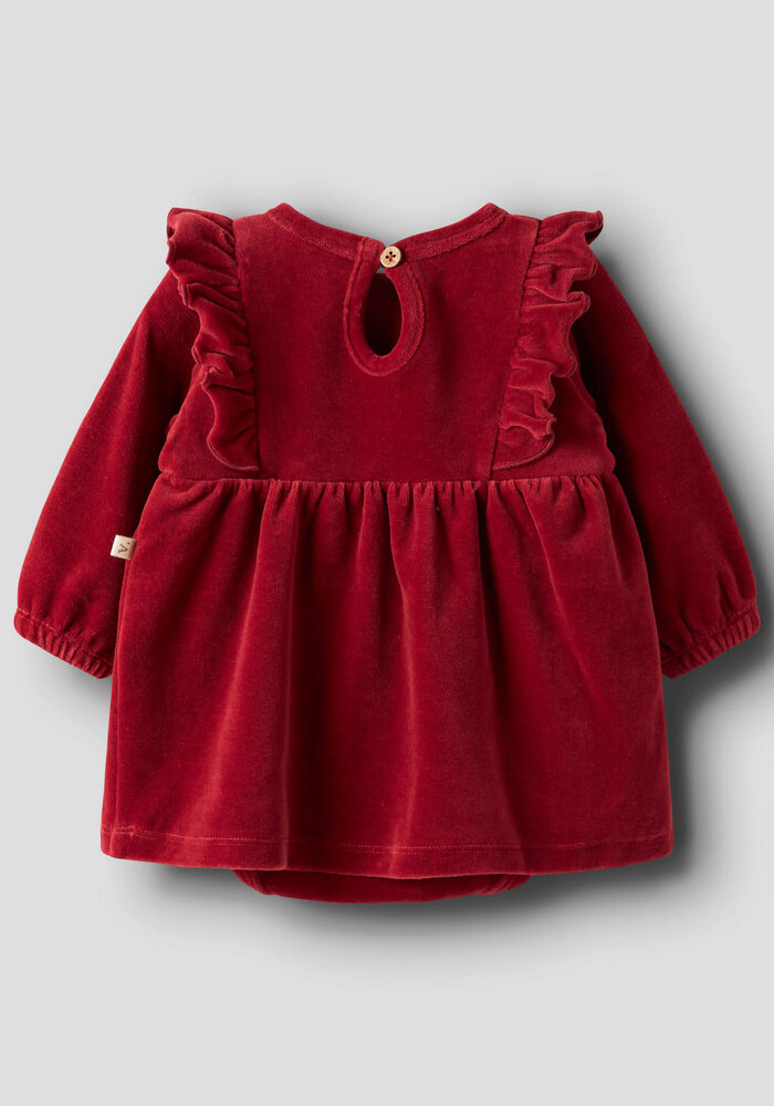 Lil' Atelier NBFSAGA SAG LS BODY DRESS LIL Red Dahlia