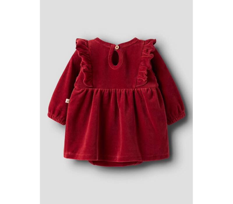 Lil' Atelier NBFSAGA SAG LS BODY DRESS LIL Red Dahlia