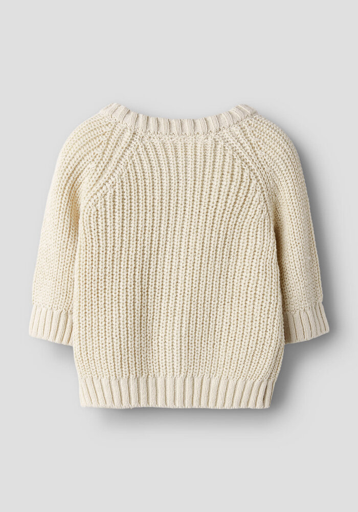 Lil' Atelier NBFEMLEN LEN LS KNIT CARD LIL Turtledove