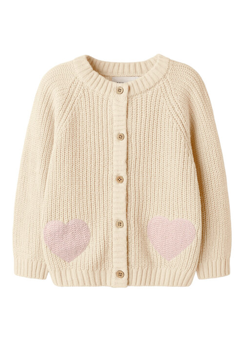 Lil' Atelier Lil' Atelier NMFEMLEN LEN LS KNIT CARD LIL Turtledove