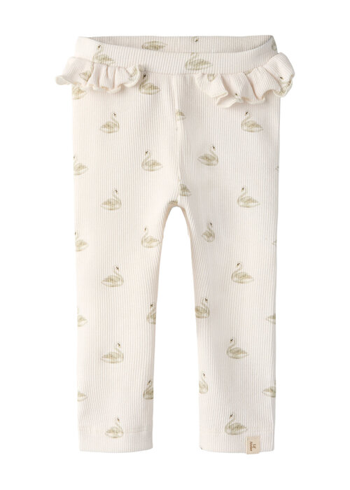 Lil' Atelier Lil' Atelier NBFGAVO EFI SLIM LEGGING LIL NOOS Pastel Parchment SWAN