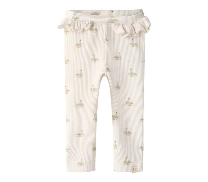 Lil' Atelier NBFGAVO EFI SLIM LEGGING LIL NOOS Pastel Parchment SWAN