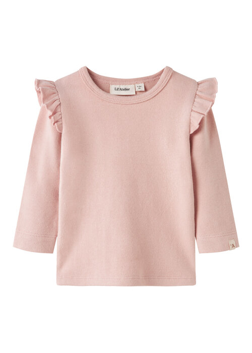 Lil' Atelier Lil' Atelier NBFTHORA HYK LS SLIM TOP LIL Cameo Rose