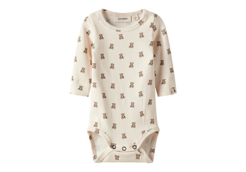 Lil' Atelier Lil' Atelier NBNGAYO ELO LS SLIM BODY LIL NOOS Turtledove TEDDYBEAR