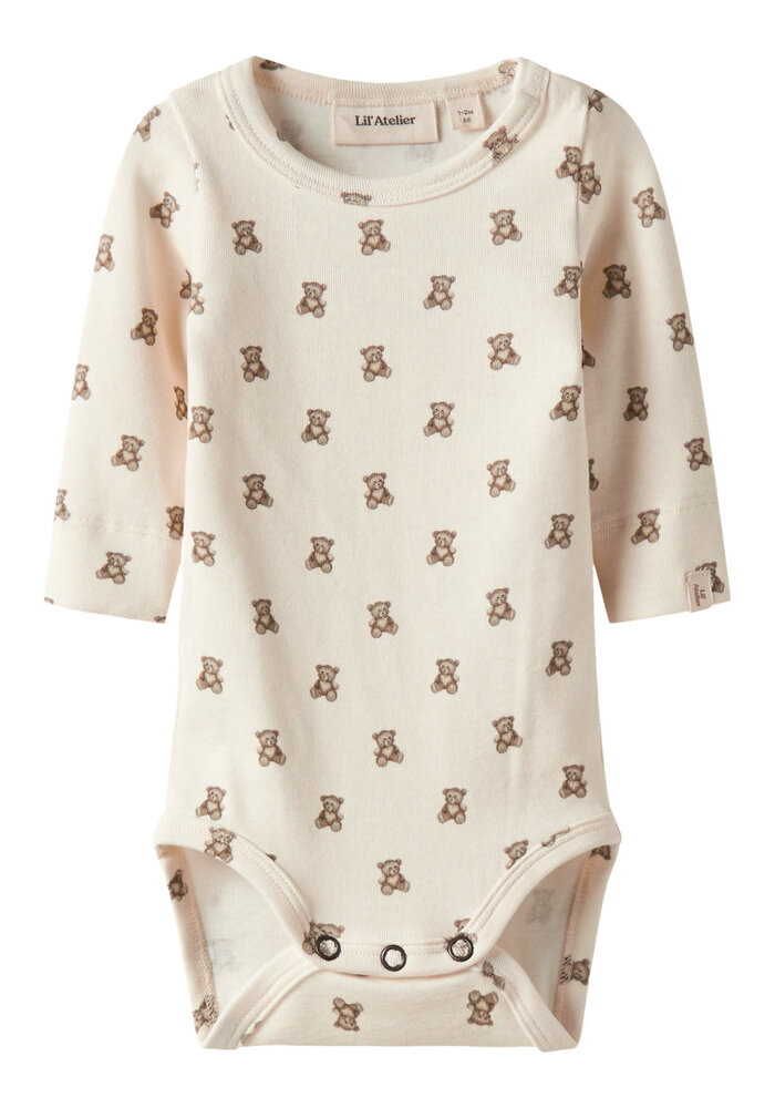 Lil' Atelier NBNGAYO ELO LS SLIM BODY LIL NOOS Turtledove TEDDYBEAR