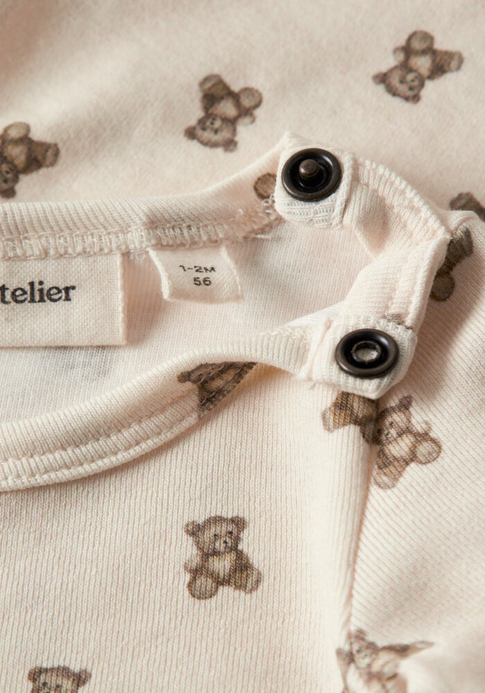 Lil' Atelier NBNGAYO ELO LS SLIM BODY LIL NOOS Turtledove TEDDYBEAR