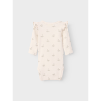 Lil' Atelier NBFGAVO EKO LS SLIM BODY LIL NOOS Pastel Parchment SWAN