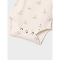 Lil' Atelier NBFGAVO EKO LS SLIM BODY LIL NOOS Pastel Parchment SWAN