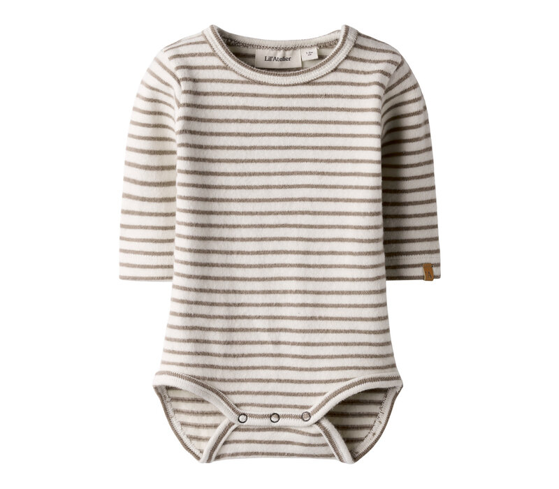 Lil' Atelier NBMTHORO KEO LS SLIM BODY LIL Turtledove SEPIA TINT