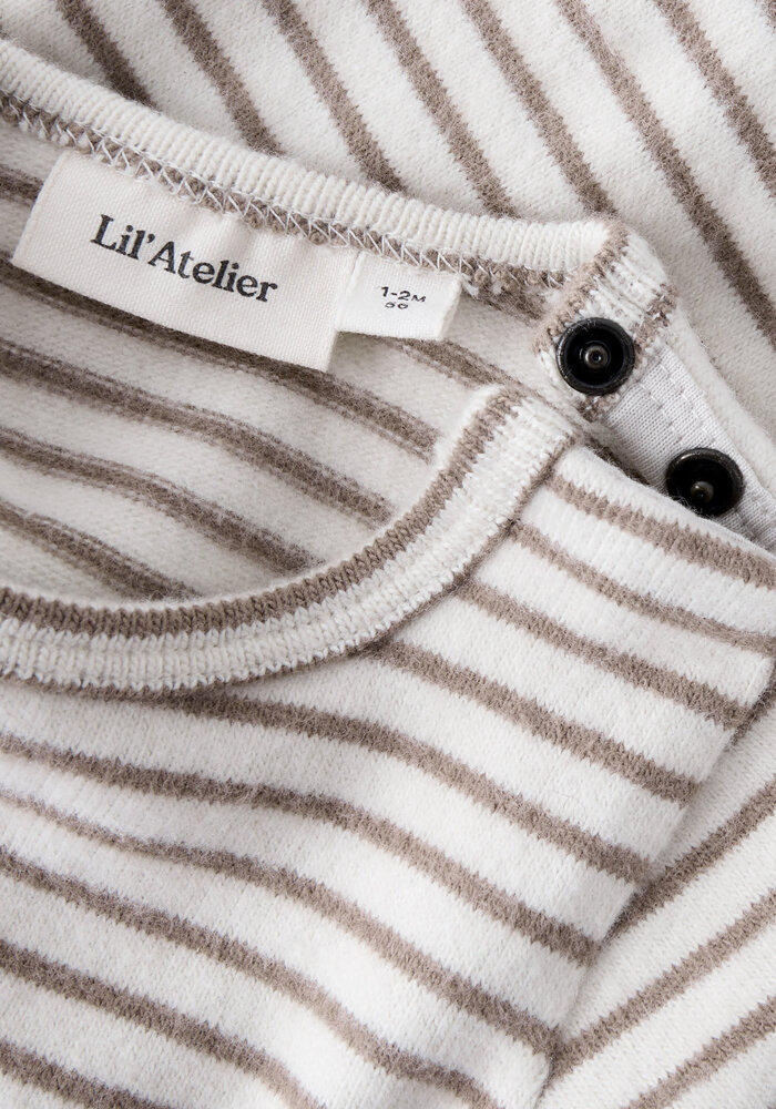 Lil' Atelier NBMTHORO KEO LS SLIM BODY LIL Turtledove SEPIA TINT