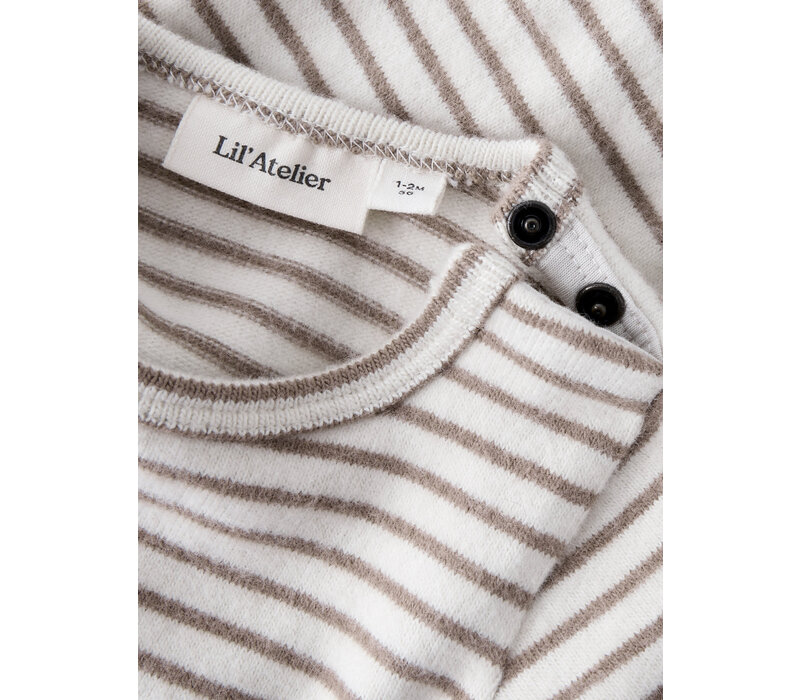 Lil' Atelier NBMTHORO KEO LS SLIM BODY LIL Turtledove SEPIA TINT