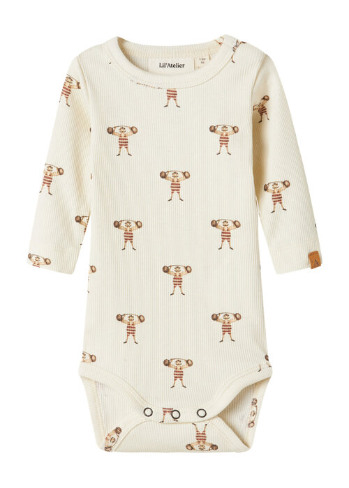 Lil' Atelier Lil' Atelier NBMLAVO ENK LS SLIM BODY LIL Turtledove STRONG MAN