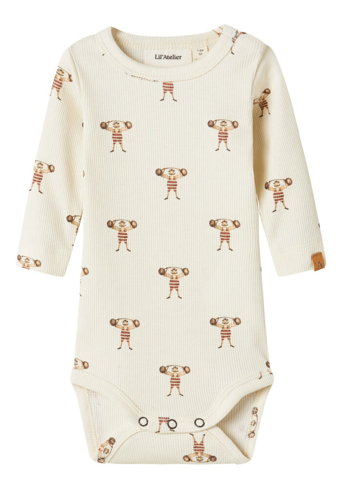 Lil' Atelier NBMLAVO ENK LS SLIM BODY LIL Turtledove STRONG MAN